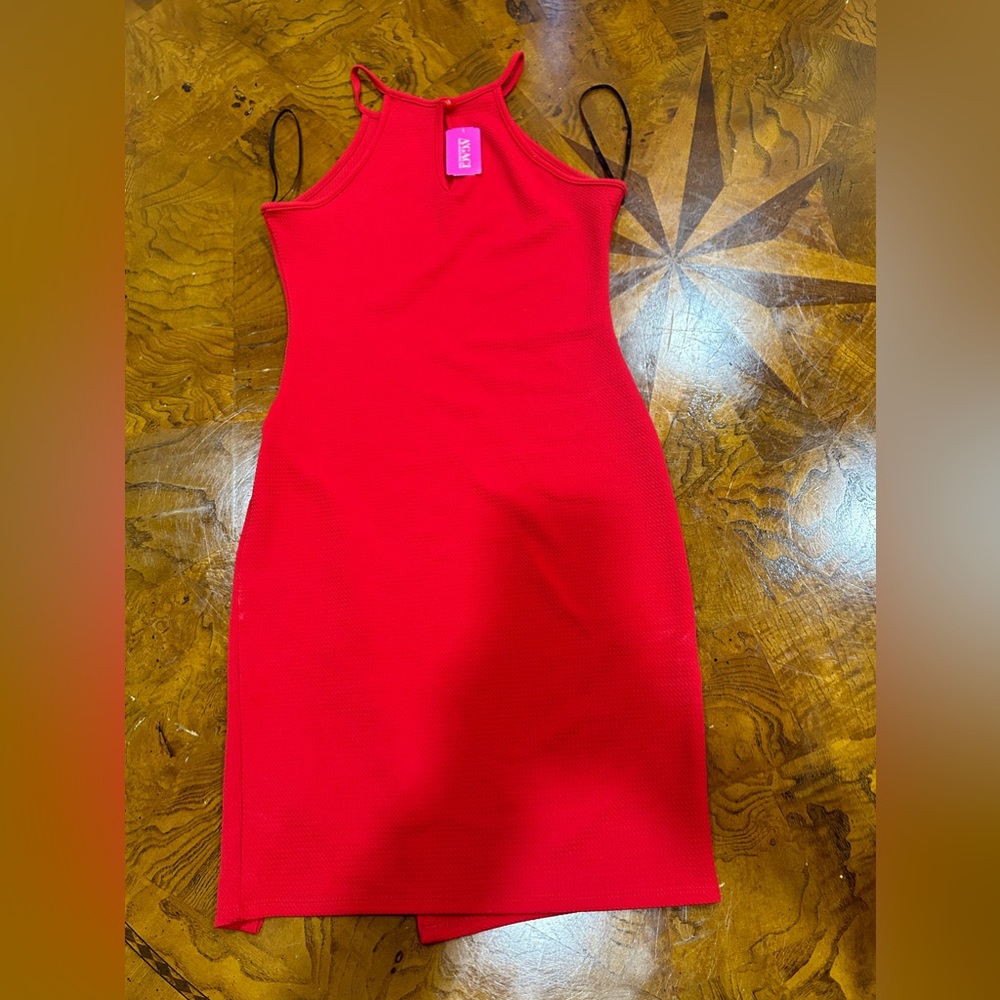 Red Halter Dress - Picture 3 of 4